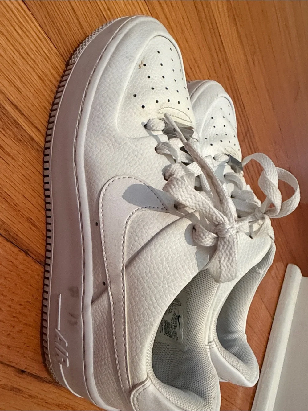 Nike women’s White platform Air Force 1 size 7.5 Sneakers
